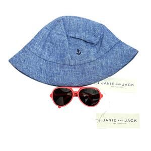 NWT Janie and Jack Toddler Boys Hat and Sunglass Bundle